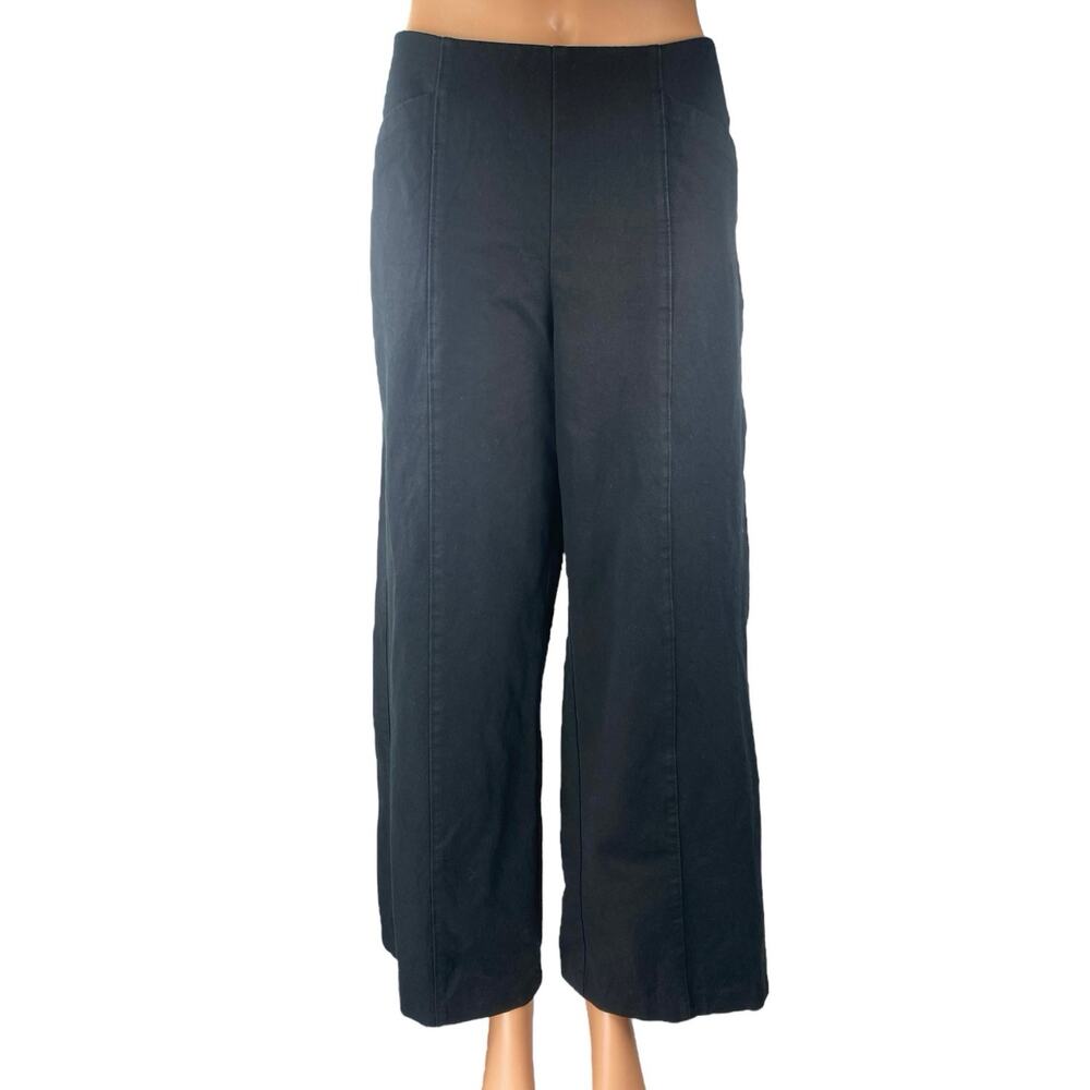 Old Navy Women's Black High Waisted Palazzo Wide Leg Trousers Pants Size L